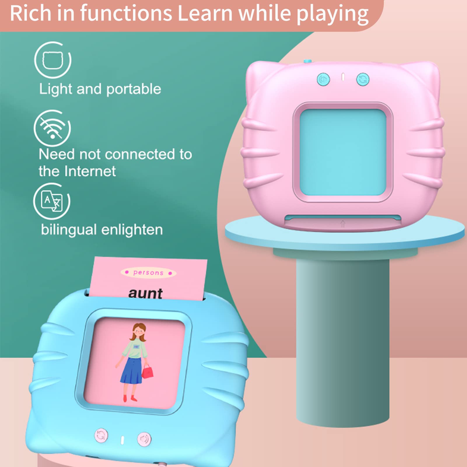 Amazon.co.jp: SIMBAE 話すフラッシュカード効果音で0〜3歳のの